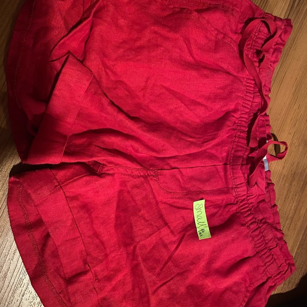Small red shorts